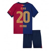 Camisa de time de futebol Barcelona Dani Olmo #20 Replicas 1º Equipamento Infantil 2024-25 Manga Curta (+ Calças curtas)